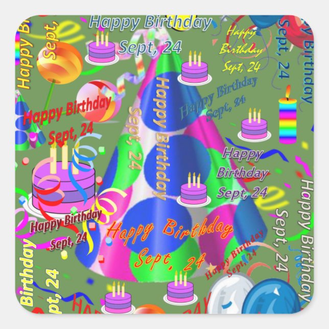 Stickers Anniversaires de enfants du 24 septembre (Devant)