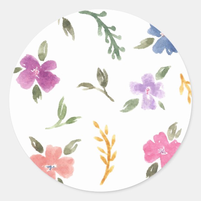 Stickers aquarelle florale (Devant)