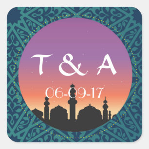Stickers Arabe Bright Morroccan Carrés Faveurs