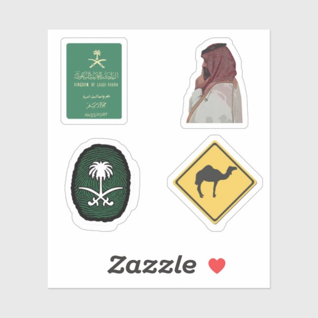 stickers arabie saoudite amusante (Feuille)