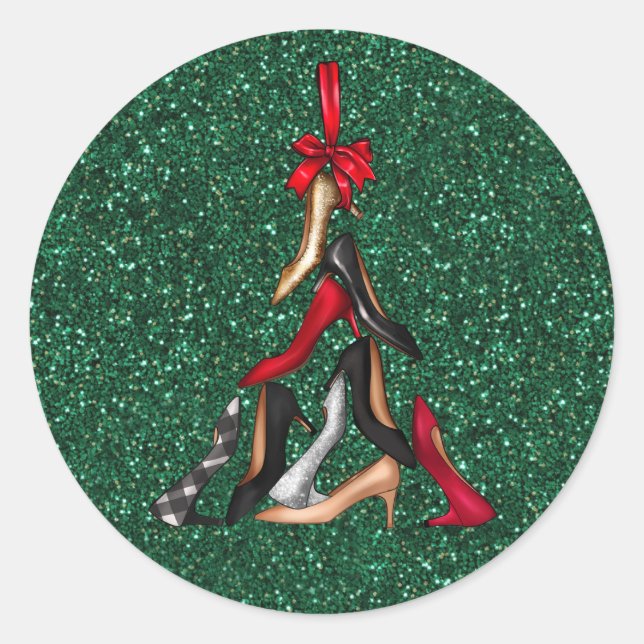 Stickers Arbre de Noël à talons hauts (Devant)