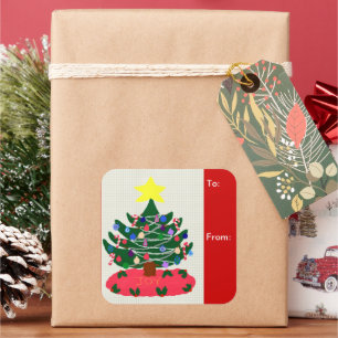Stickers Arbre de Noël avec Topper étoile