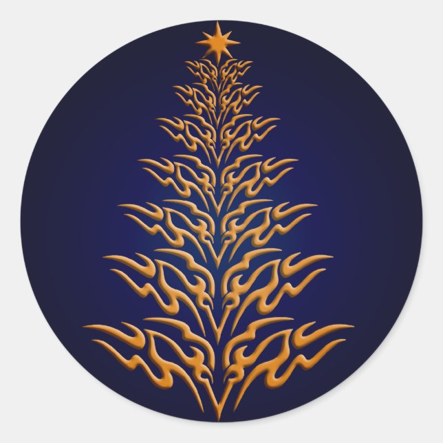 Stickers Arbre de Noël Bleu (Devant)
