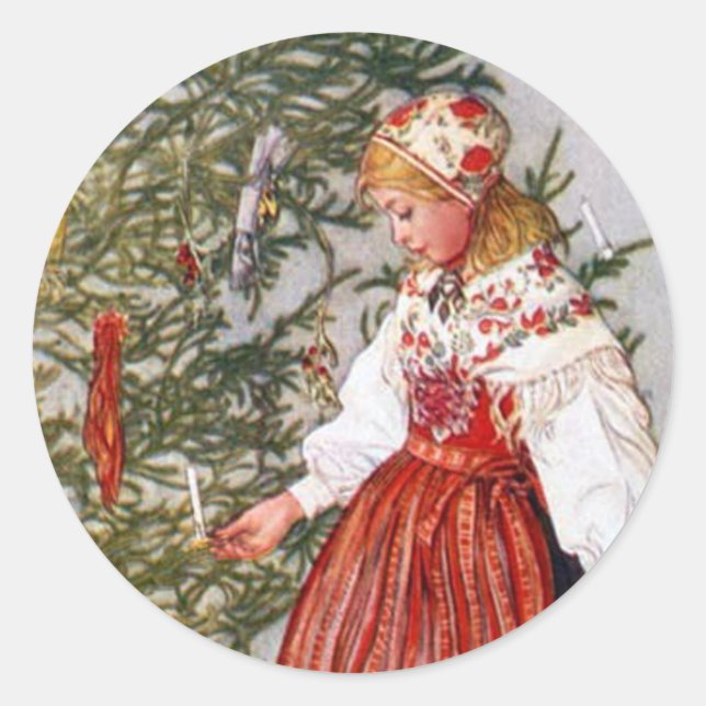 Stickers Arbre de Noël Carl Larsson (Devant)