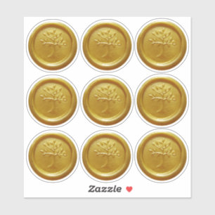 Stickers Arbre d'Or de Vie Stickers cire Sceau