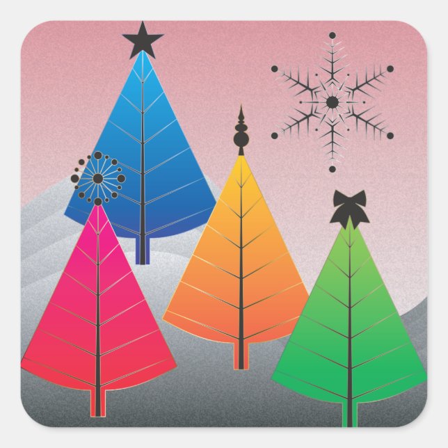Stickers Arbres de Noël (Devant)