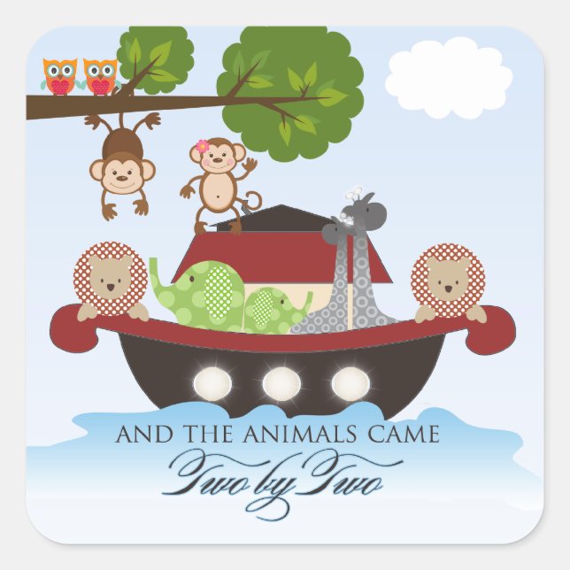 Stickers Arche Noahs - Carré (Devant)