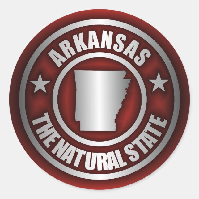 Stickers "Arkansas Steel" (Rouge) (Devant)