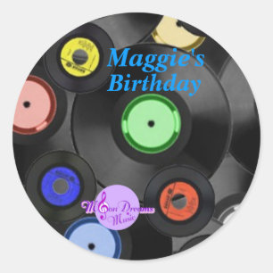 Stickers Arrondi Classic Retro Records