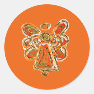 Stickers Art décal Angel du Gardien orange