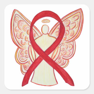 Stickers Art Decal Angel Red Awareness