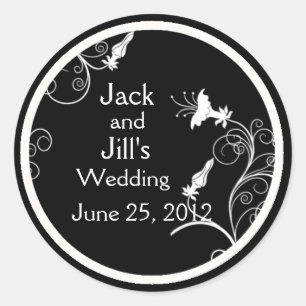 Stickers Art déco personnalisés en noir et blanc