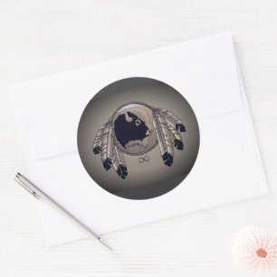 Stickers Art Metis Autocollants Buffalo Spirit nat