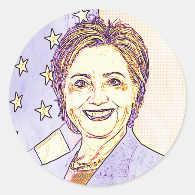 Stickers Art numérique Hilary Clinton Memorabilia (Devant)