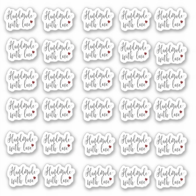 Stickers artisanaux avec Love (Devant)