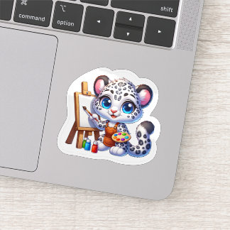 Stickers Artiste Leopard De Neige Cute Kawaii Pein