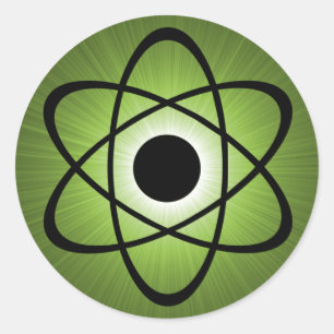 Stickers Atomique Nerdy, Vert