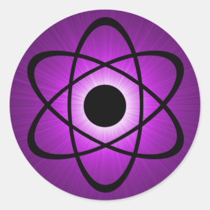 Stickers Atomique Nerdy, Violet