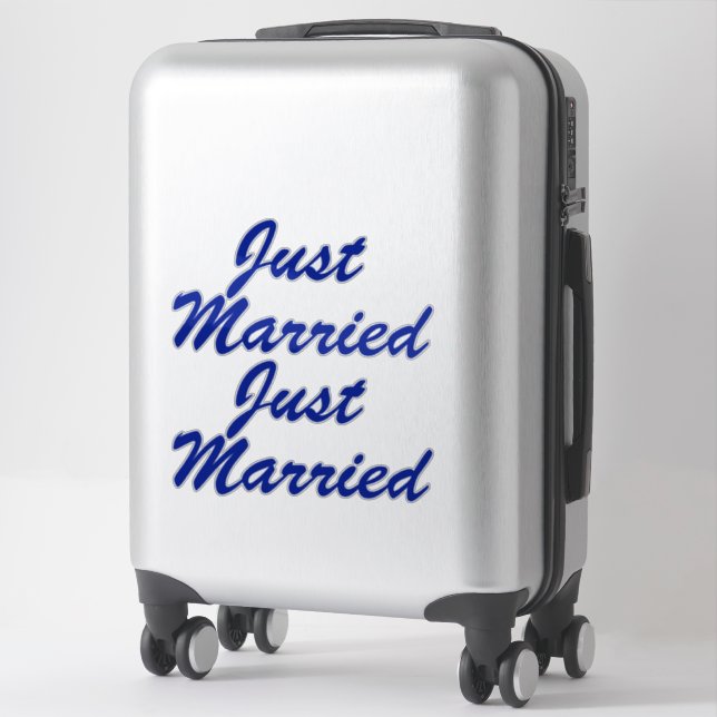 Stickers auto XL MARIED (2) - BLEU MINUIT (Sur valise)