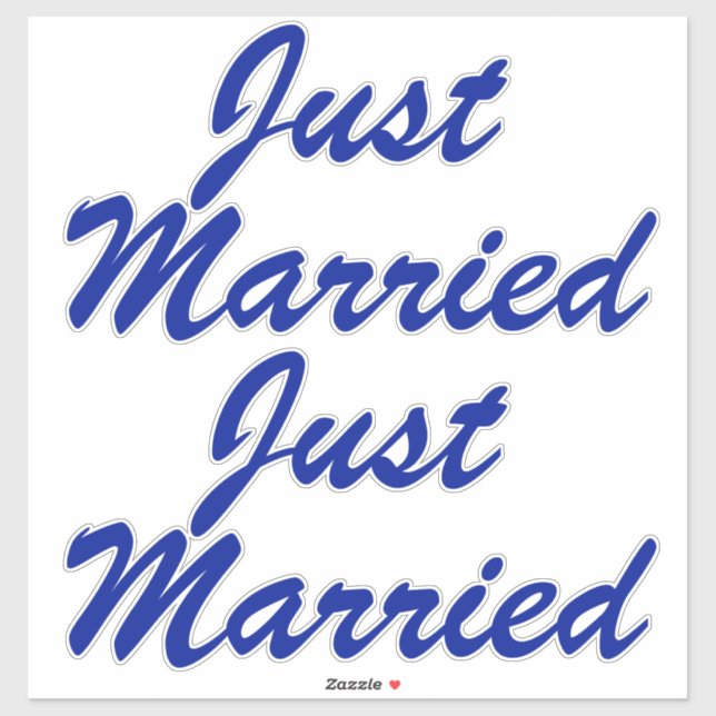 Stickers auto XL MARIED (2) - BLEU MINUIT (Feuille)