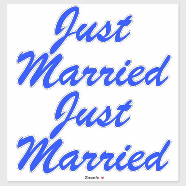 Stickers auto XL MARIED (2) - BLUEBERRY BLUE (Feuille)