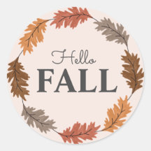 Stickers automne d'aquarelle Hello