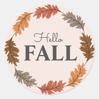 Stickers automne d'aquarelle Hello