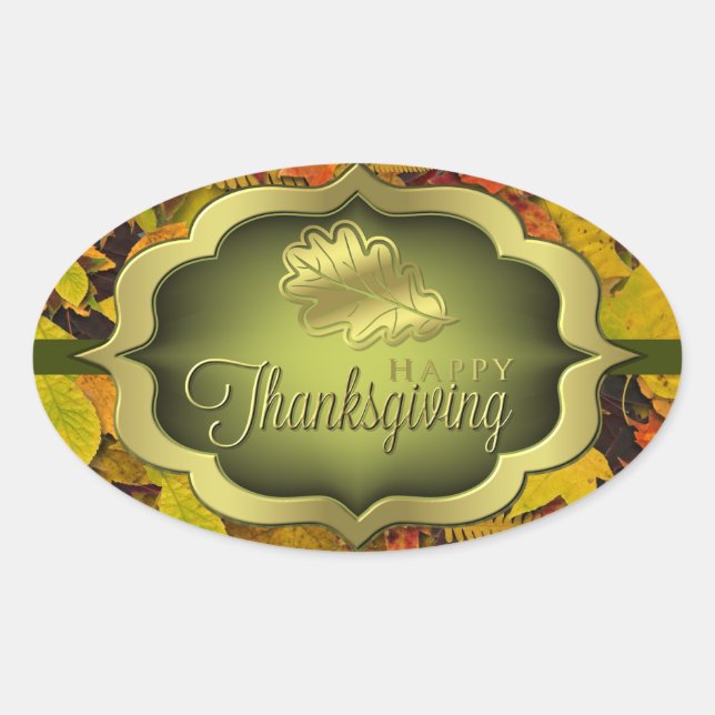 Stickers - Autumnal Happy Thanksgiving (Front)