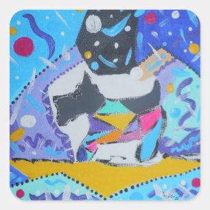 Stickers avec Schnauzer Pup
