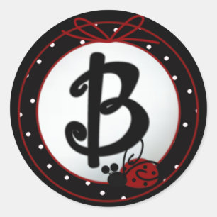 Stickers B ronds initiaux de Ladybug