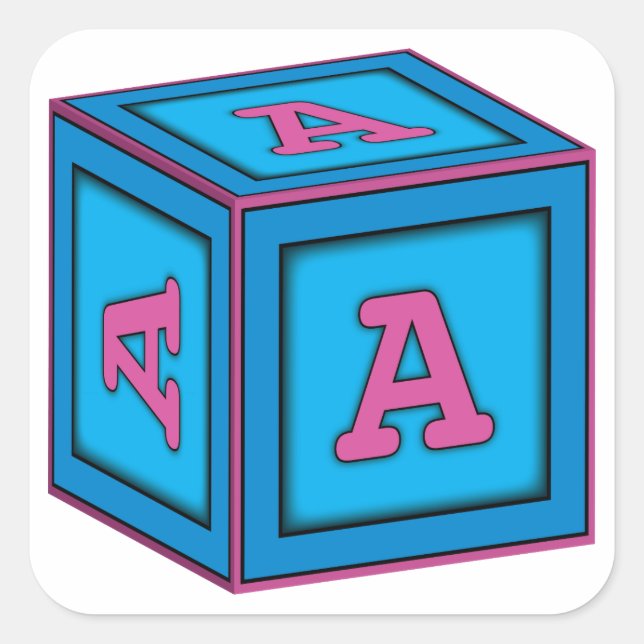 Stickers Baby Block - Lettre "A" (Devant)