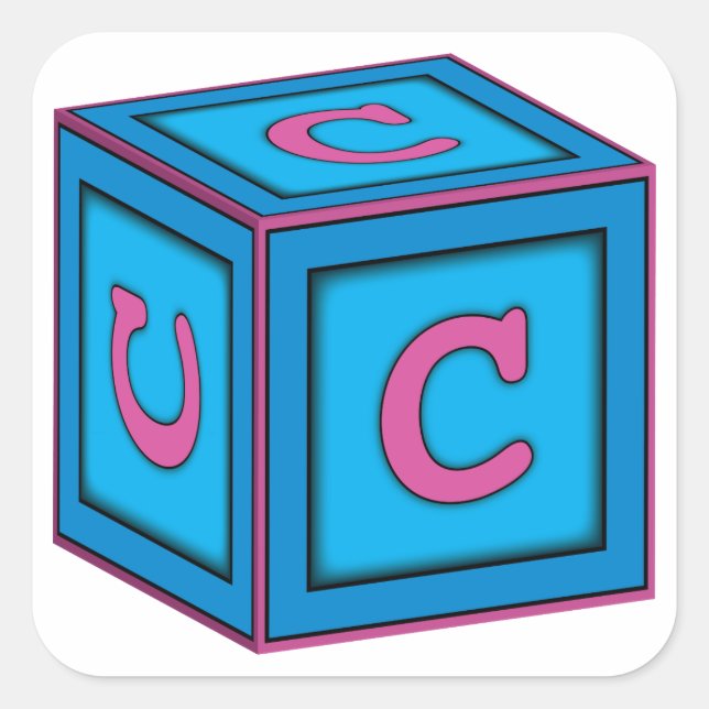 Stickers Baby Block - Lettre "C" (Devant)