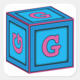 Stickers Baby Block - Lettre "G"