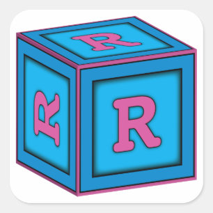 Stickers Baby Block - Lettre "R"