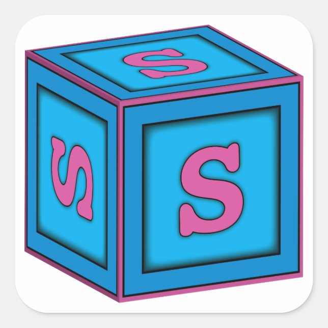 Stickers Baby Block - Lettre "S" (Devant)