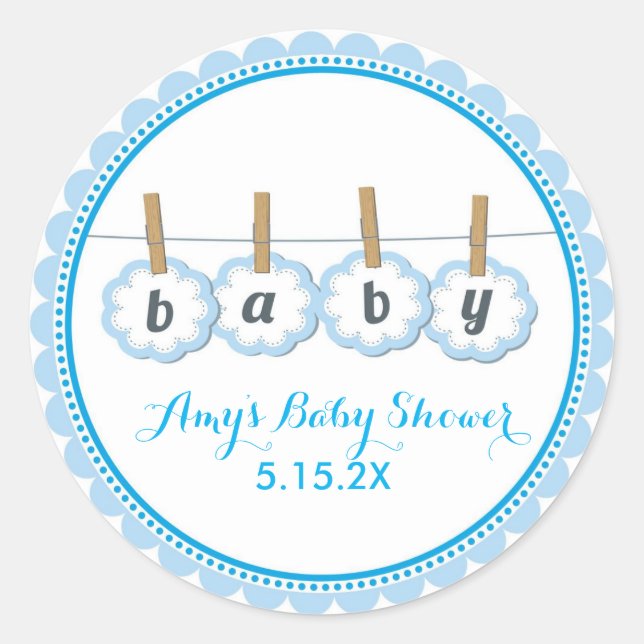 Stickers baby shower (Devant)