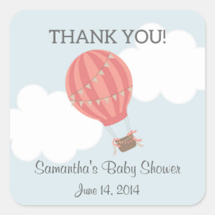 Stickers Baby shower à ballon chaud