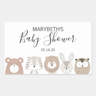 Stickers Baby shower Animaux mignons