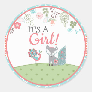 Stickers Baby shower Baby Fox