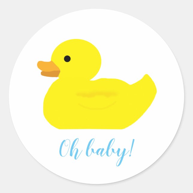 Stickers Baby shower BÉBÉ de la fête du canard en  (Devant)