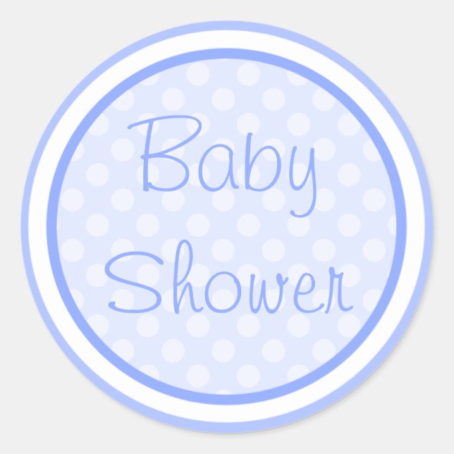 Stickers Baby shower bleu (Devant)