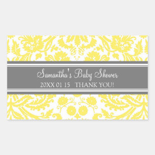 Stickers Baby shower Citron gris Damas Favoriser