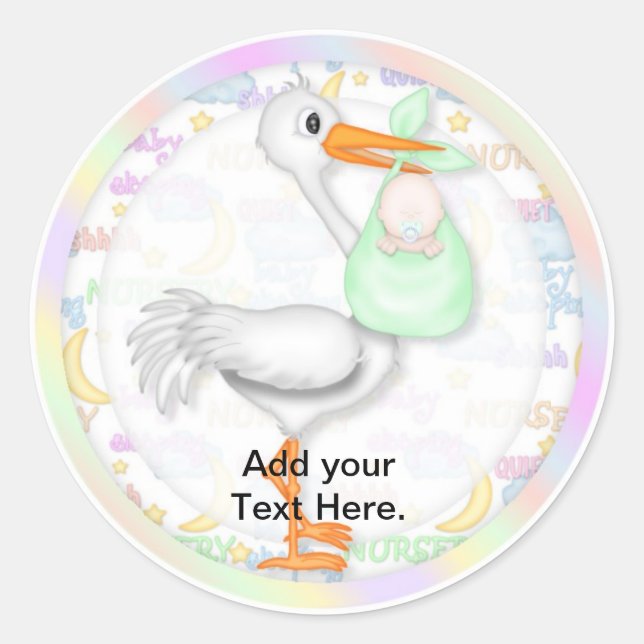 Stickers baby shower Cupcake Toppers (Devant)