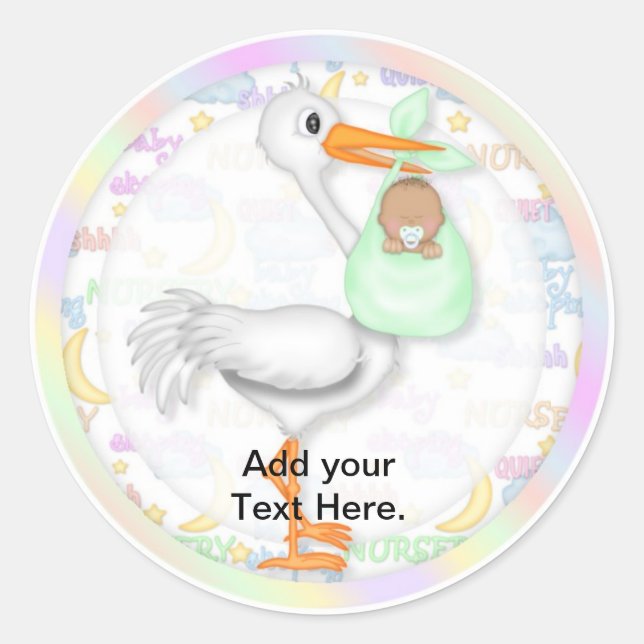 Stickers baby shower Cupcake Toppers (Devant)