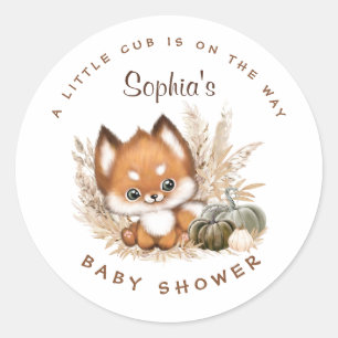 Stickers Baby shower d'automne