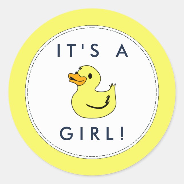 Stickers Baby shower de canard mignonne - C'est un (Devant)