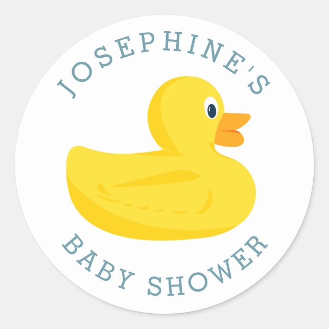 Stickers Baby shower de canard sophistiqué (Devant)