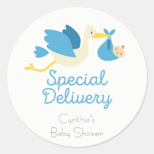 Stickers Baby shower de cigogne