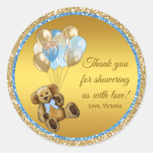 Stickers Baby shower de l'ours en peluche