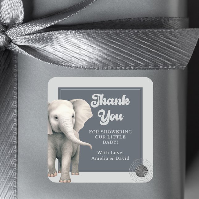 Stickers Baby shower éléphant Safari (Créateur téléchargé)